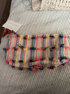 Lauren Michele Multicolor Tassel Clutch